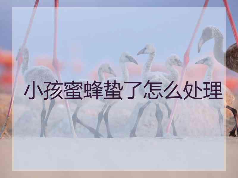小孩蜜蜂蛰了怎么处理