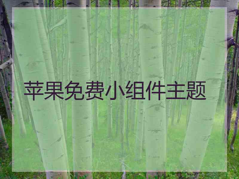 苹果免费小组件主题