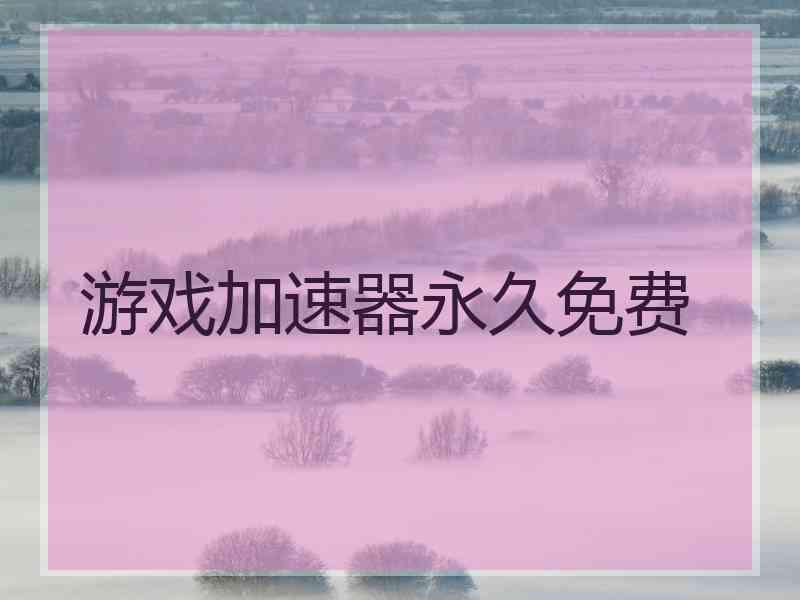 游戏加速器永久免费