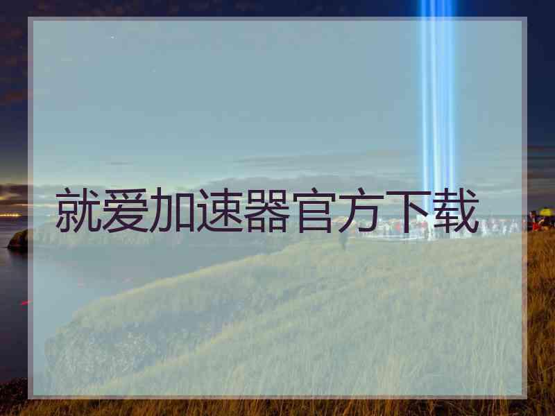 就爱加速器官方下载
