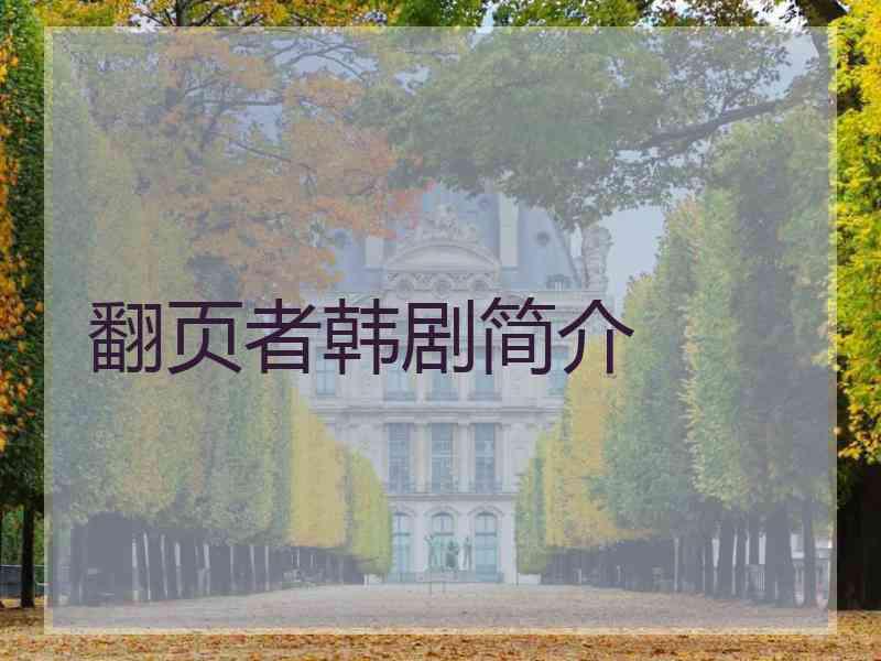 翻页者韩剧简介