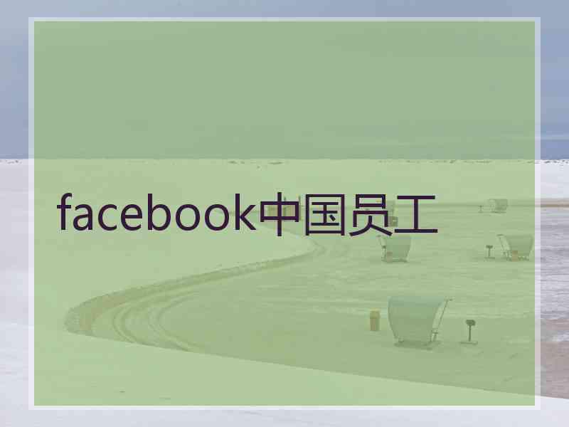 facebook中国员工