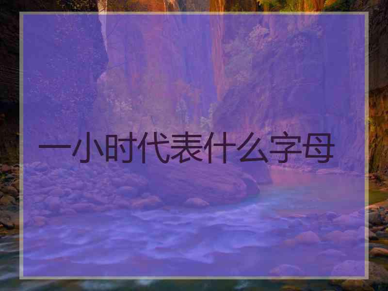 一小时代表什么字母