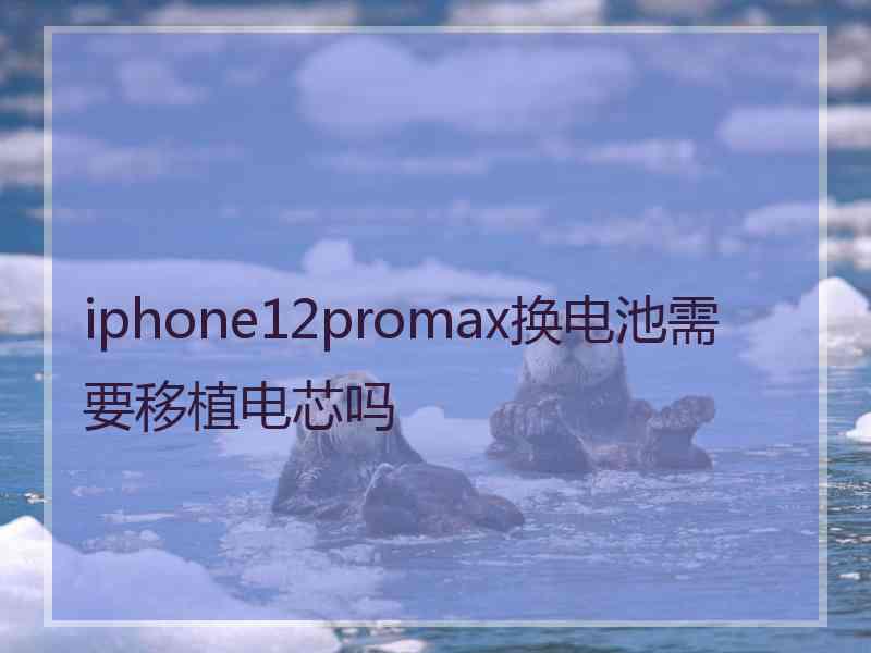 iphone12promax换电池需要移植电芯吗