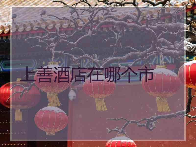 上善酒店在哪个市