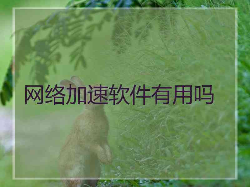 网络加速软件有用吗