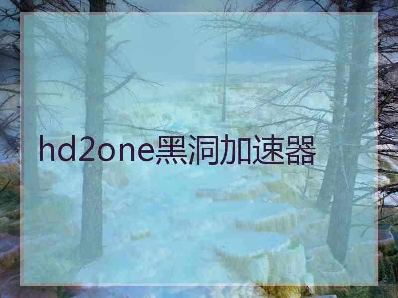 hd2one黑洞加速器