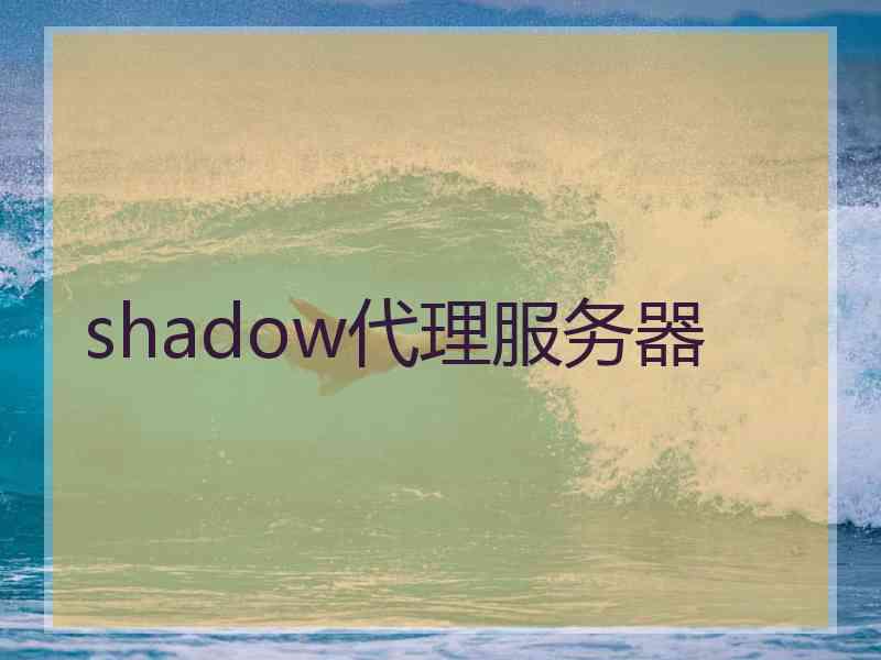 shadow代理服务器