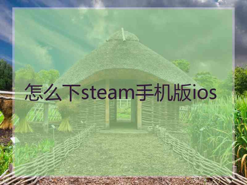 怎么下steam手机版ios