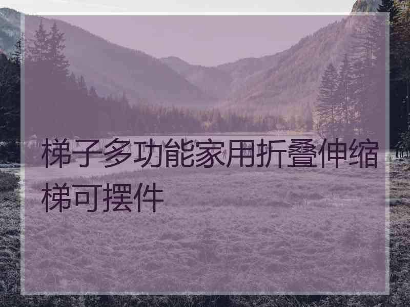 梯子多功能家用折叠伸缩梯可摆件