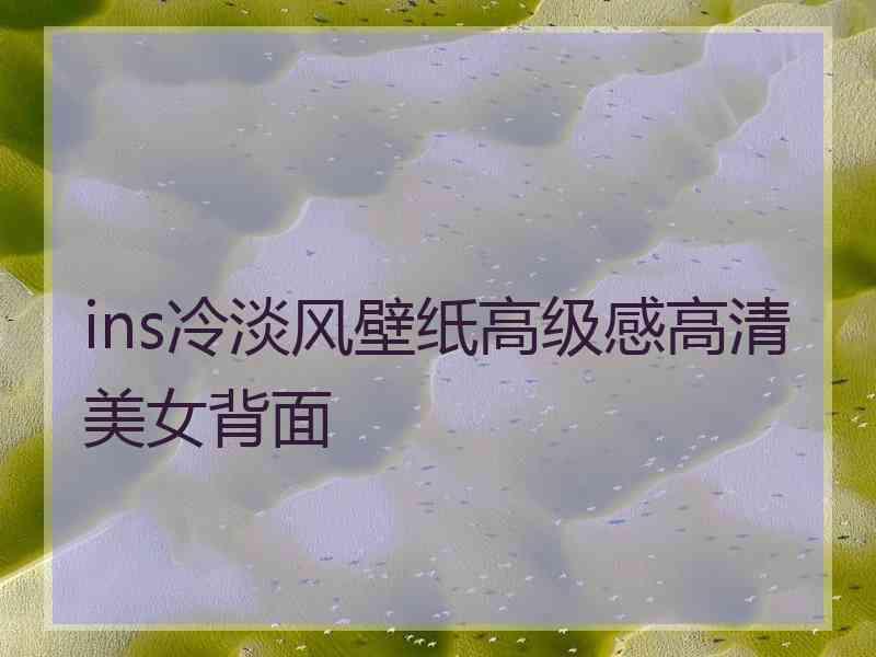 ins冷淡风壁纸高级感高清美女背面