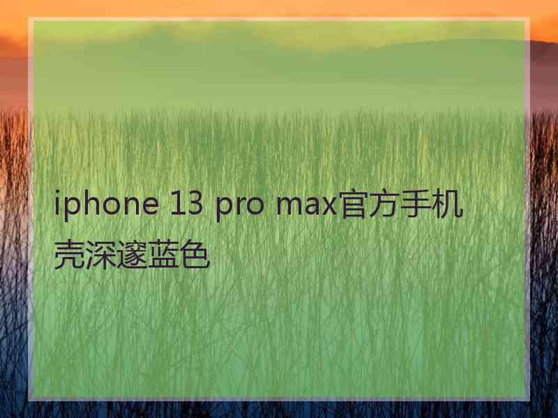iphone 13 pro max官方手机壳深邃蓝色