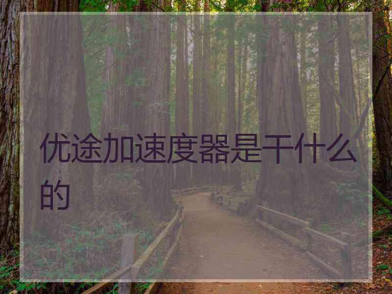 优途加速度器是干什么的