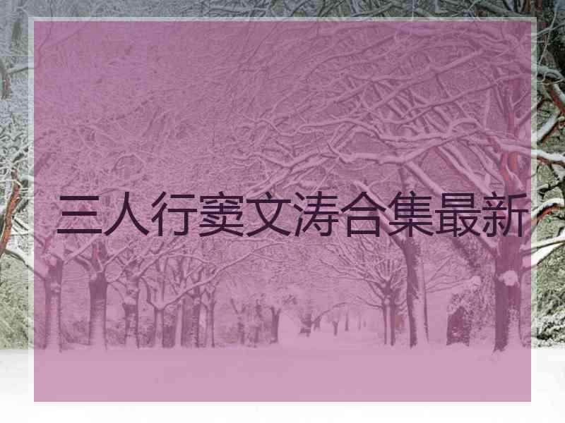 三人行窦文涛合集最新