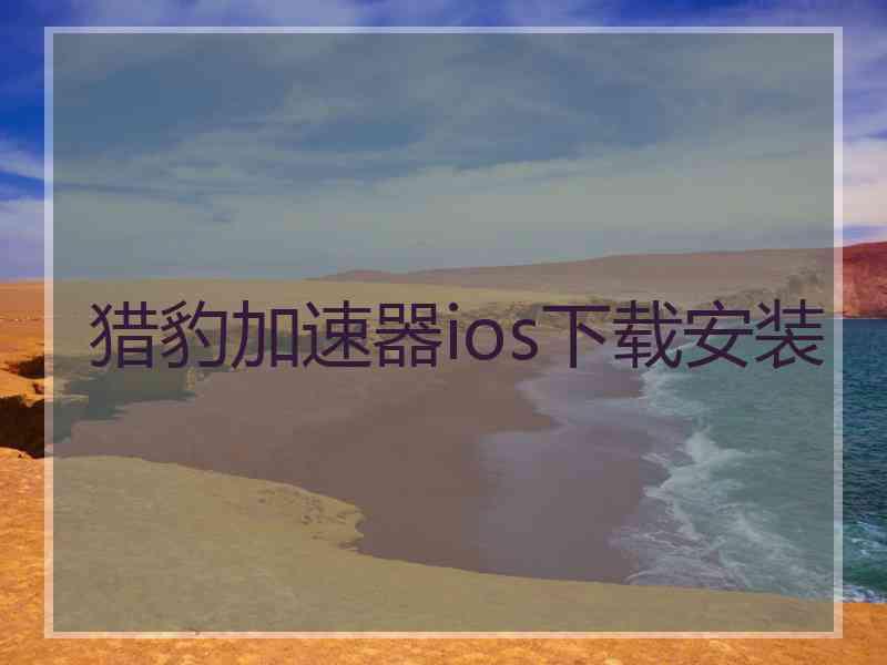猎豹加速器ios下载安装
