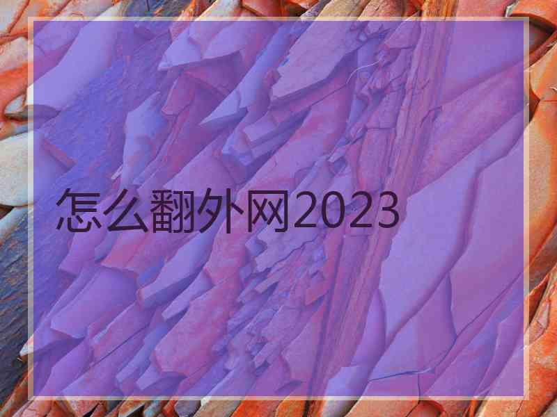 怎么翻外网2023
