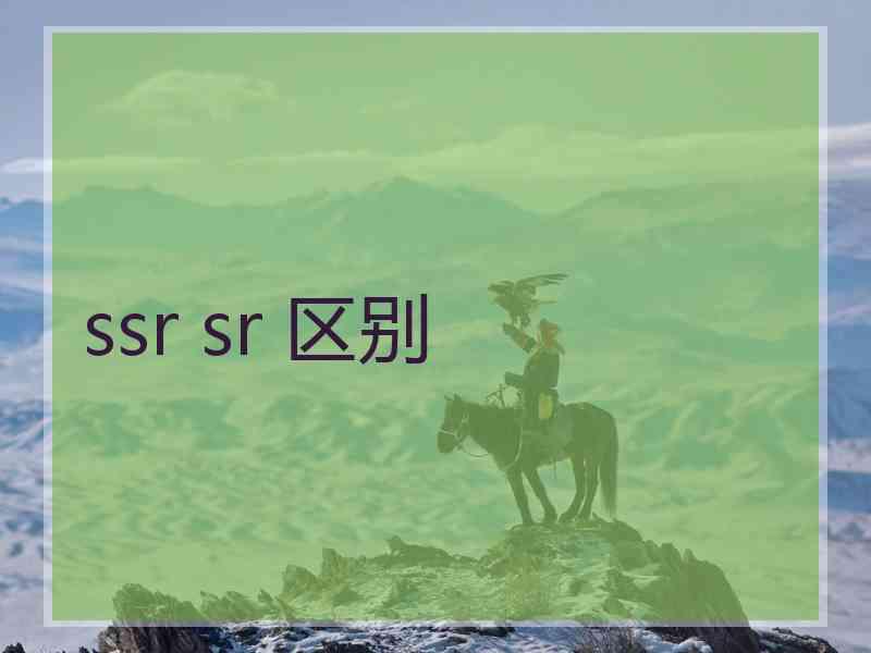 ssr sr 区别