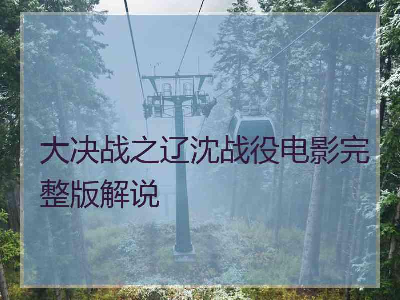 大决战之辽沈战役电影完整版解说