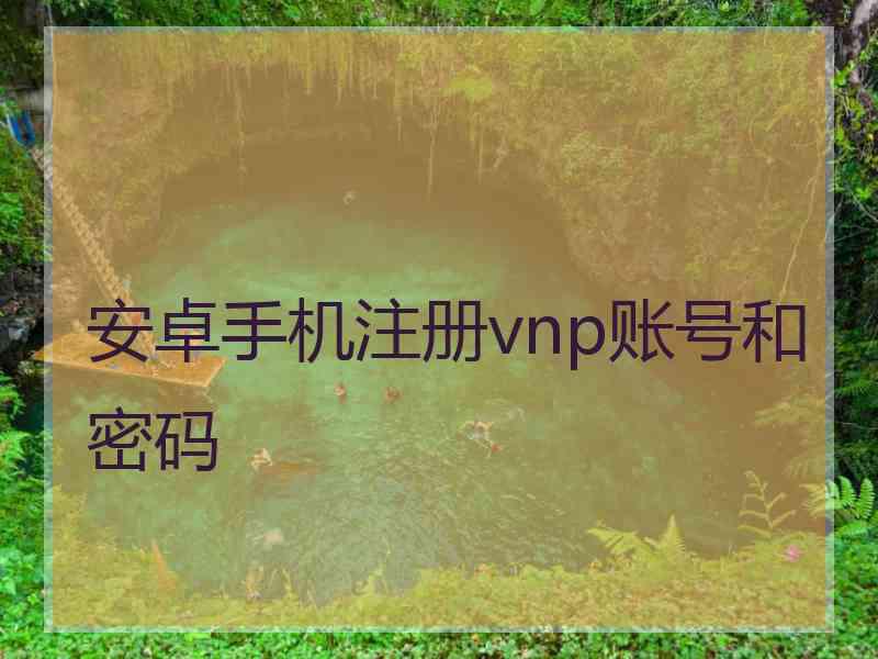 安卓手机注册vnp账号和密码