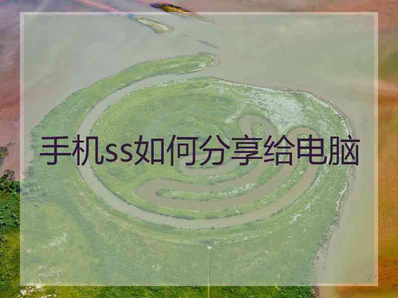 手机ss如何分享给电脑
