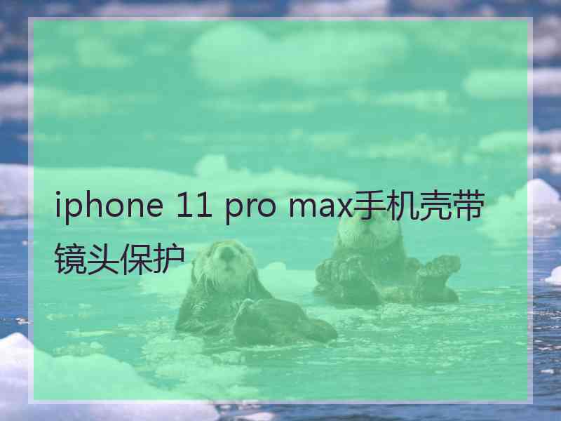 iphone 11 pro max手机壳带镜头保护