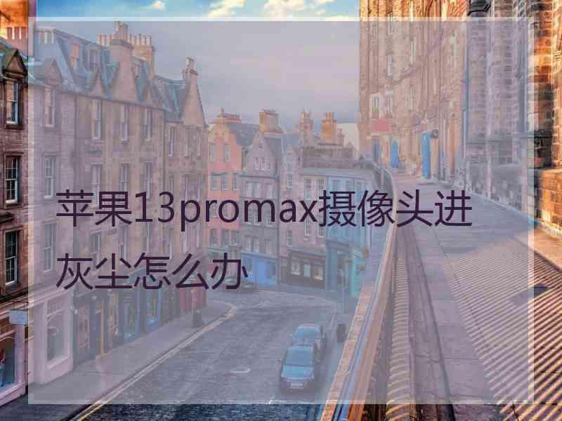 苹果13promax摄像头进灰尘怎么办