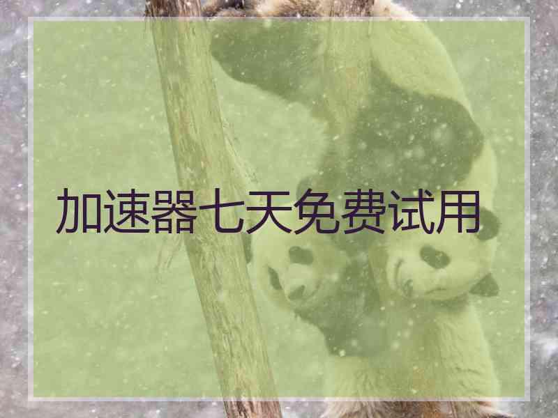 加速器七天免费试用