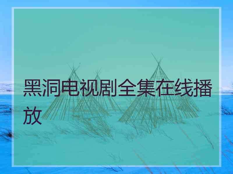 黑洞电视剧全集在线播放
