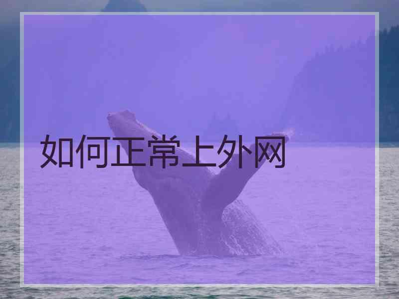 如何正常上外网