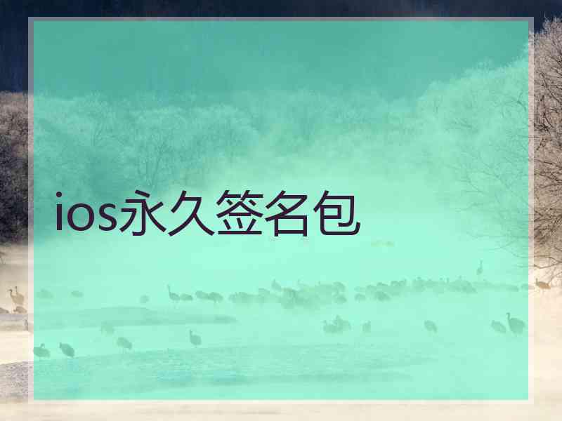 ios永久签名包