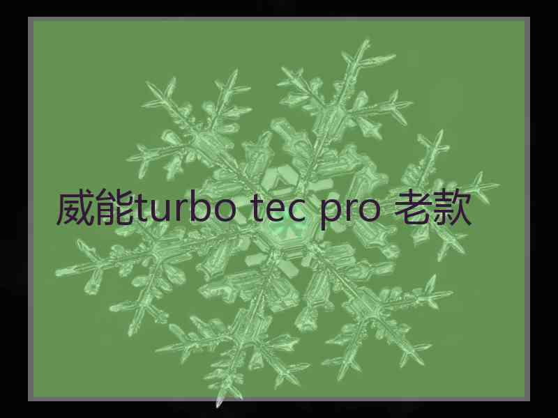 威能turbo tec pro 老款