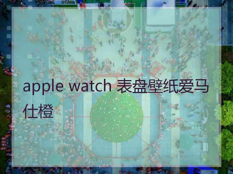 apple watch 表盘壁纸爱马仕橙