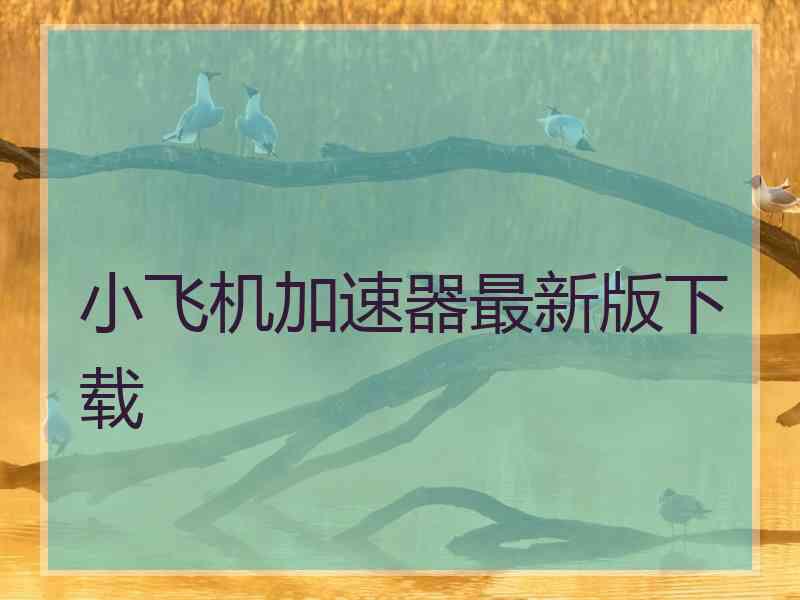 小飞机加速器最新版下载