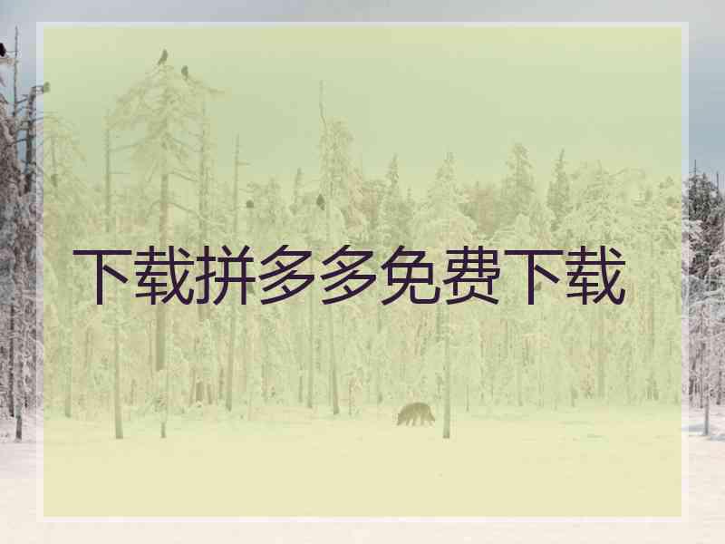 下载拼多多免费下载