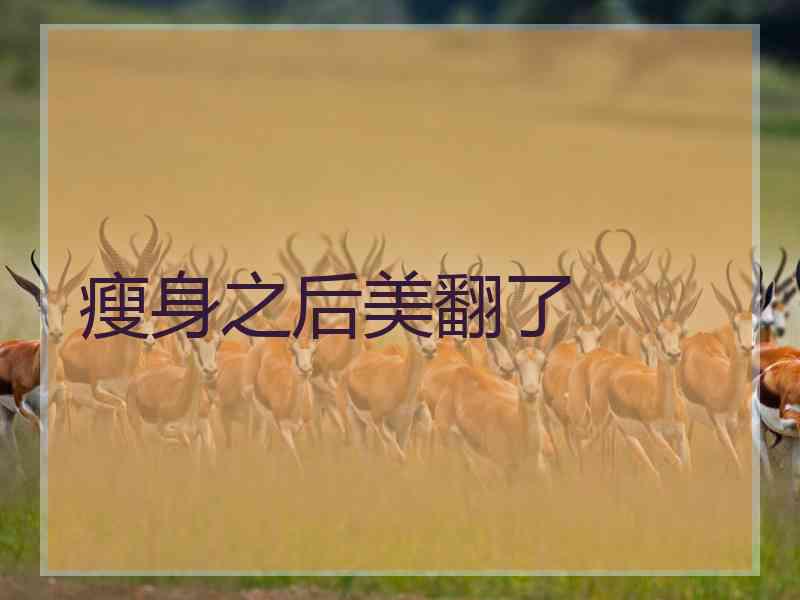 瘦身之后美翻了