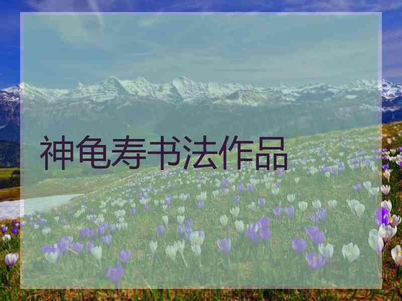 神龟寿书法作品