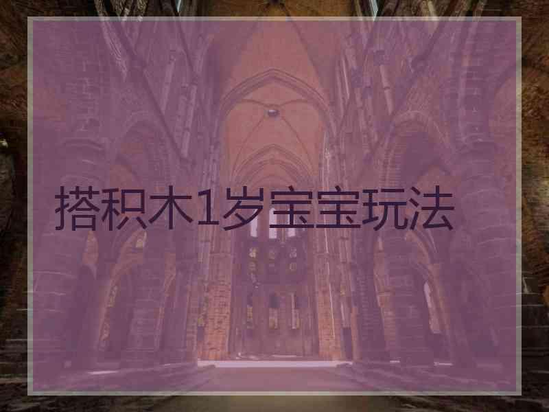 搭积木1岁宝宝玩法