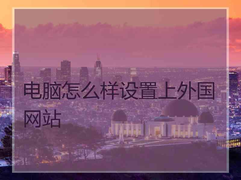 电脑怎么样设置上外国网站