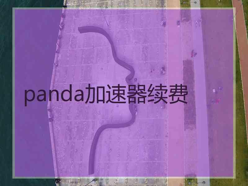 panda加速器续费