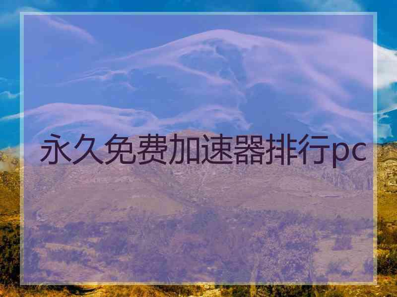 永久免费加速器排行pc