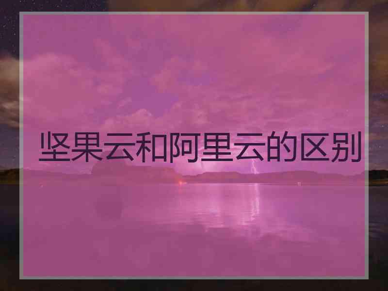 坚果云和阿里云的区别