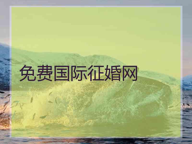 免费国际征婚网