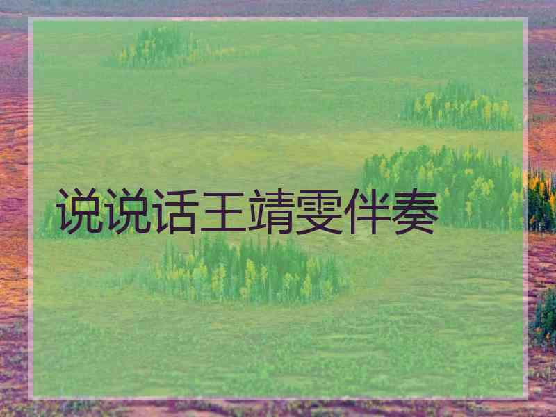说说话王靖雯伴奏