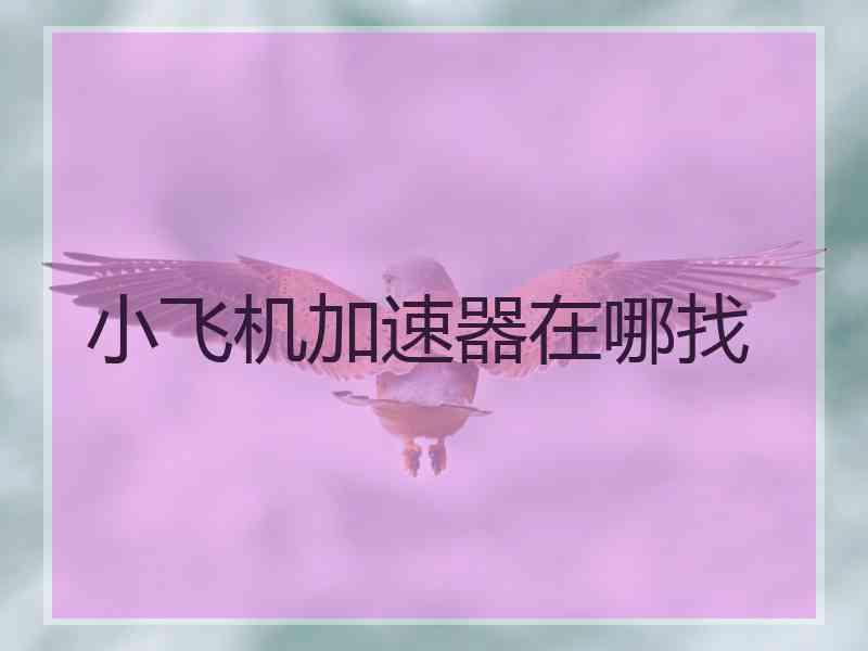 小飞机加速器在哪找