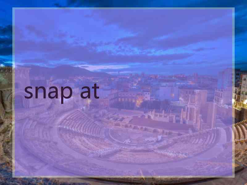 snap at