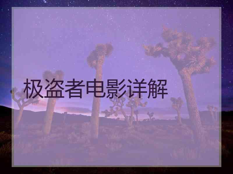 极盗者电影详解