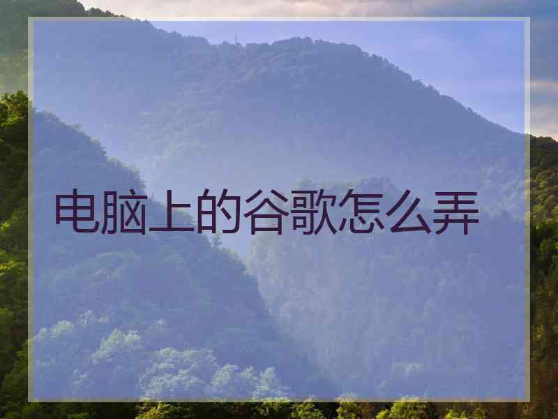 电脑上的谷歌怎么弄