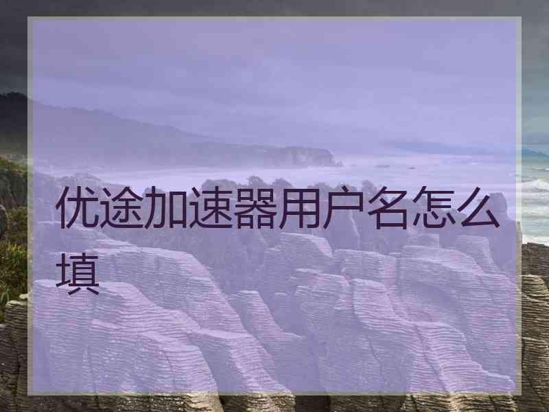 优途加速器用户名怎么填