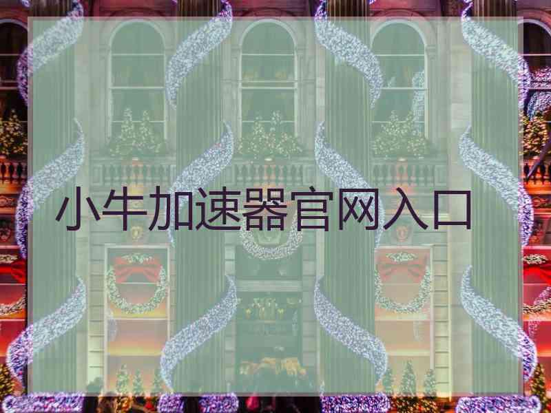 小牛加速器官网入口