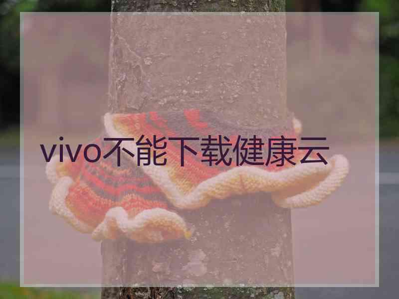 vivo不能下载健康云